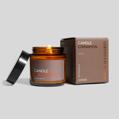 Аромасвічка «CANDLE CINNAMON» SPA-догляд для шкіри рук (100 мл) White Mandarin